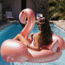 150cm Giant Rose Gold Flamingo Pool Float Ride-On Swimming Ring Beach Lounger Floats Adult Summer Water Party Inflatable Toys цена 150cm Giant Rose Gold Flamingo Pool Float Ride-On Swimming Ring Beach Lounger Floats Adult Summer Water Party Inflatable Toys цены онлайн