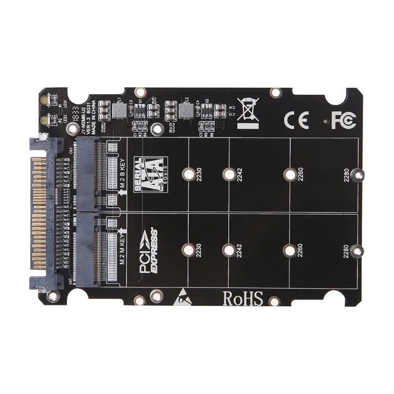 Адаптер NVMe SATA Bus NGFF SSD к PCI e U.2 конвертер PCIe M2 для настольного компьютера 2 в 1 м|Чехлы