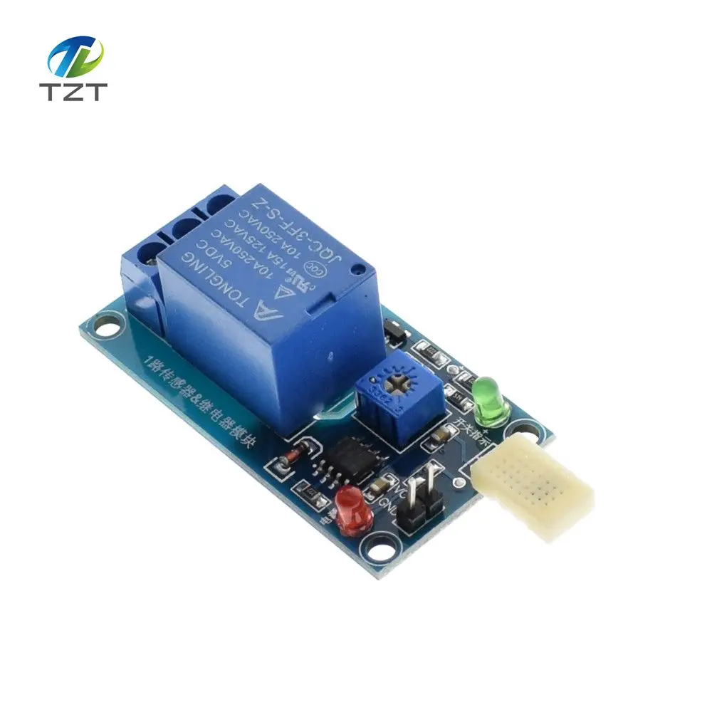 

DC 5V 1 Channal 1CH Humidity Sensor Switch Relay Module Control Board Humidity Sensor Module