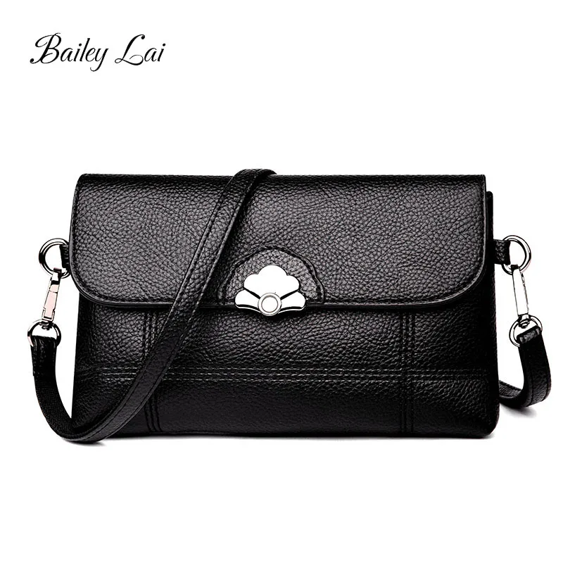 

BAILEY LAI Fashion PU Leather Small Women Soft Shoulder Bag Ladies Messenger Bags Flap Crossbody bag for women 2019 Criss-Cross