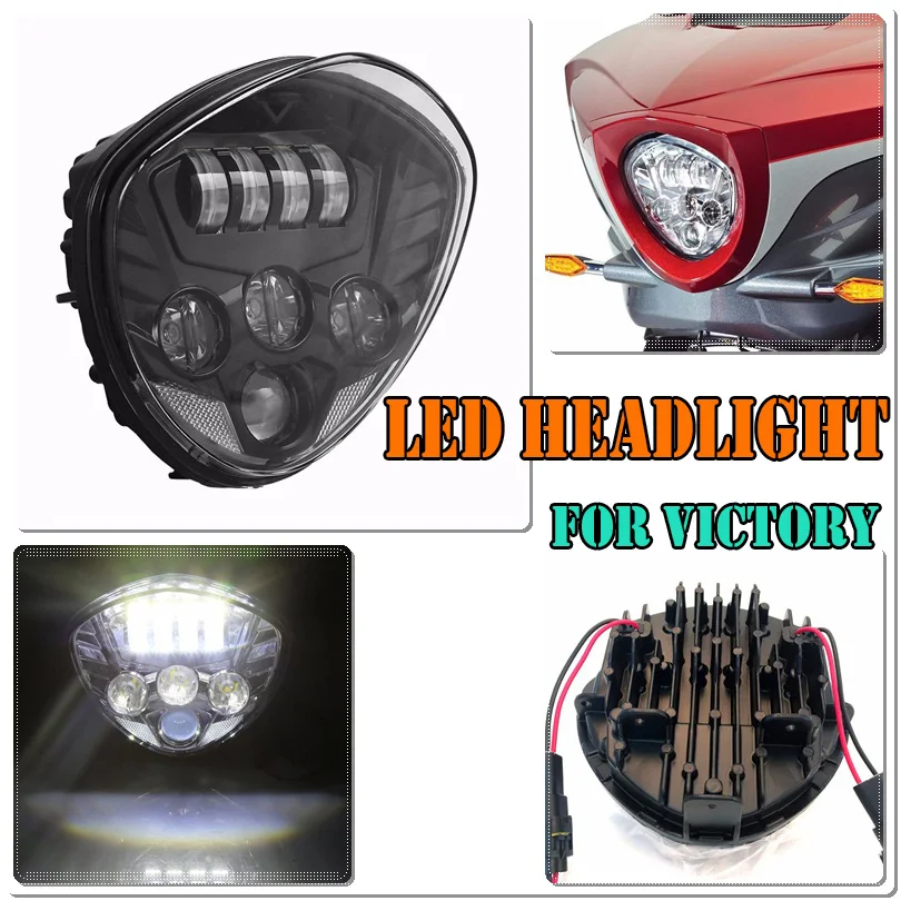 

Victory Motorcycle LED Headlight Kit - High-intensity Cross Country LED headlights For 2010-2016 CROSS MODELS, 07-16 CRUISERS