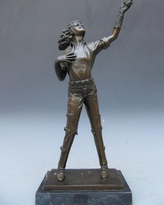 

fast shipping USPS to USA S3455 Michael Jackson Classical Posture Bronze Statue