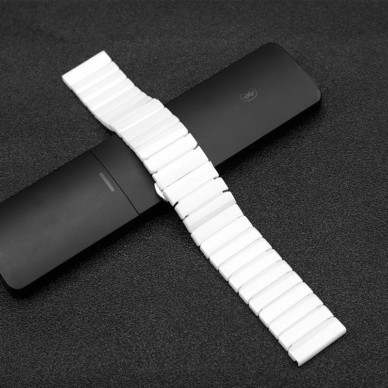 

For Lenovo watch 9 Ceramic strap Compatible band width 20mm watch Folding buckle adjustable size Lenovo watch 9 strap