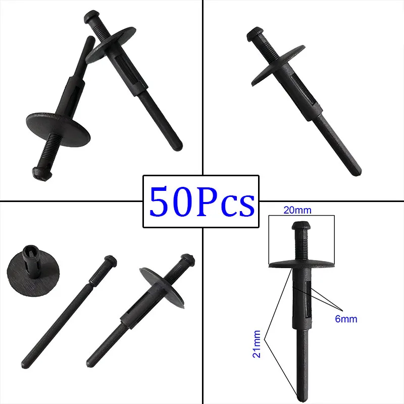 

50pcs Auto Wheel Nylon Rivet Clips Fixing Fasteners For BMW X3 X5 X6 51777171004