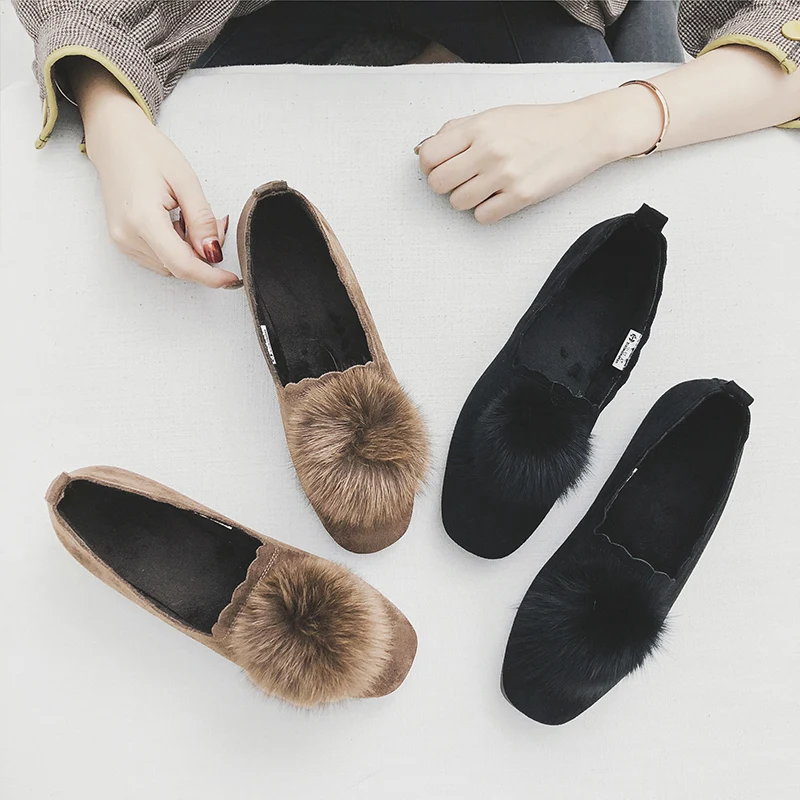 

MYCORON New Brand Designer Women Suede Flats Fashion High Quality Basic Pointy Toe Flat Slip On Shoes Sapatos Feminino