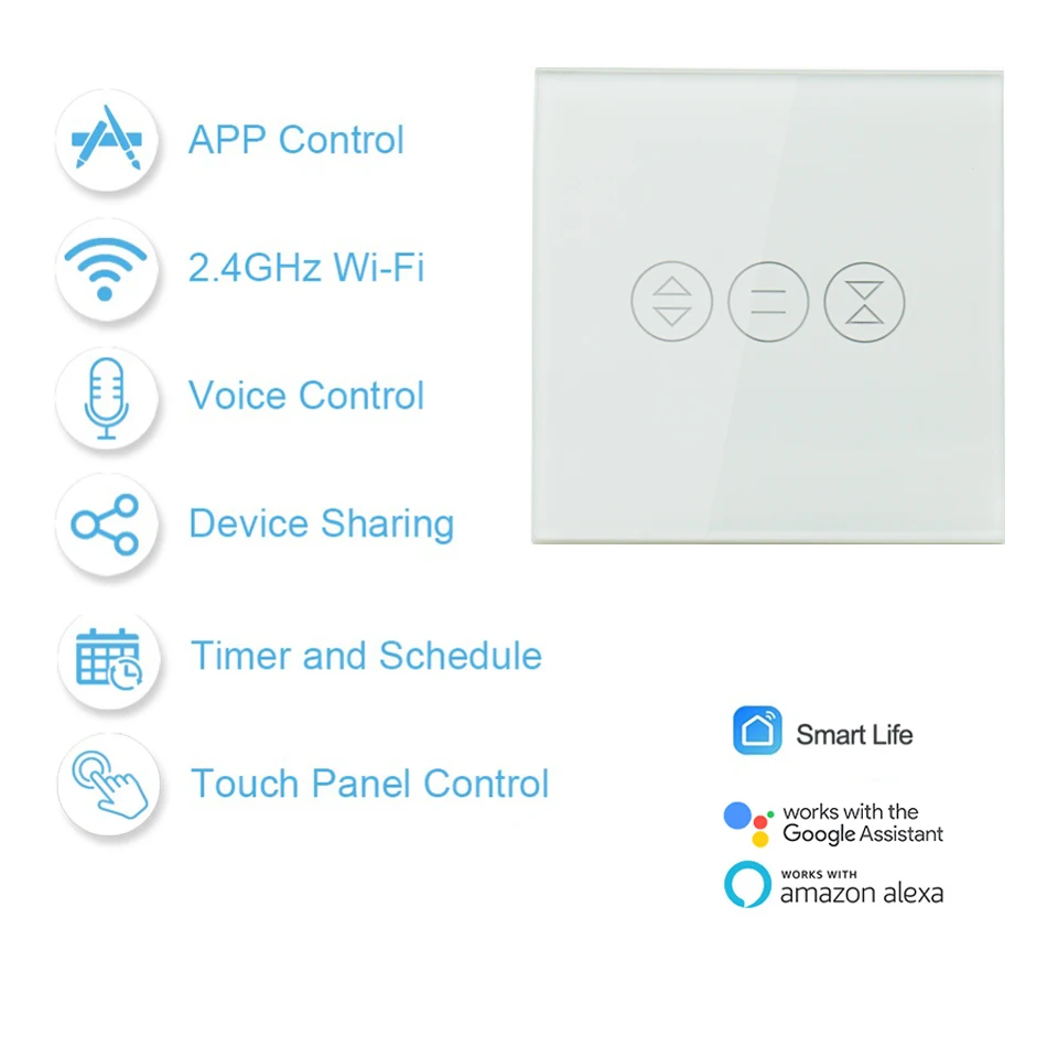 ЕС умный WiFi занавес переключатель для электрических занавес рольставни слепой мотор Голосовое управление Google Home Alexa Tuya Smart Life