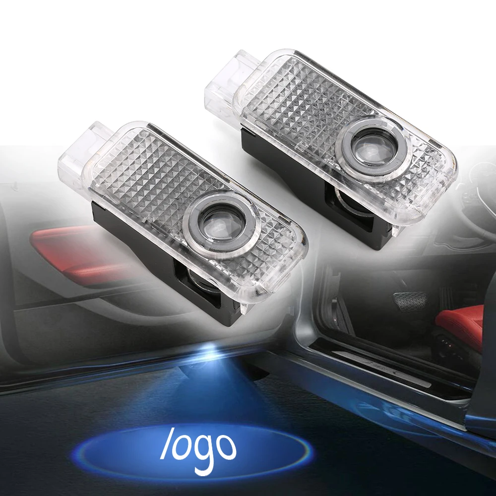 

2pcs / lot No Drilling Car LED Ghost Laser Logo Projector Door Welcome Light Logo Door Lights For Audi A1 A3 Q5 A4 A7 A5 A6 Q3