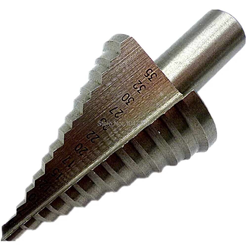 

Hss6542 M2 5-35mm Hss Step Cone Drill Bit Hole Cutter Set 13 Steps Metric Step Drill Wood Plastic Metal Drilling Shank Dia 13mm