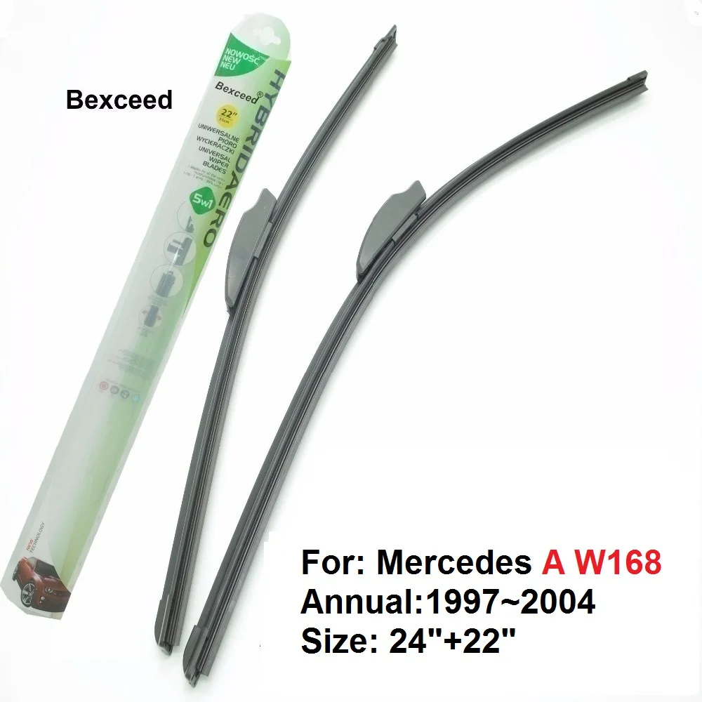 

1 Pair (24"+22") High Quality Bexceed of Car Windshield Flat Wiper Blade For Mercedes A W168