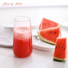 Восточная часть Eden Ins Высокая Капля воды чашка Зажигалка стеклянная кружка для сока креативный стиль Большое стекло Прямая