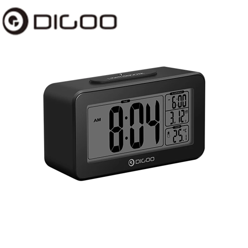 

Digoo DG-C4 Digital Sensitive White Backlit LCD Thermometer Temperature Sensor Desk Alarm Clock Dual Alarm With Snooze