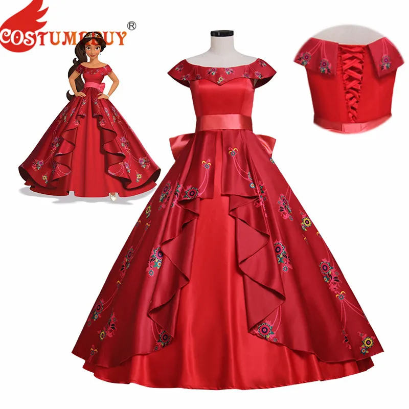 Costumebuy Elena of Avalor принцесса Елена косплей костюм красный бальный наряд вечерние женские платья на Хэллоуин на шнуровке нарядное платье на заказ