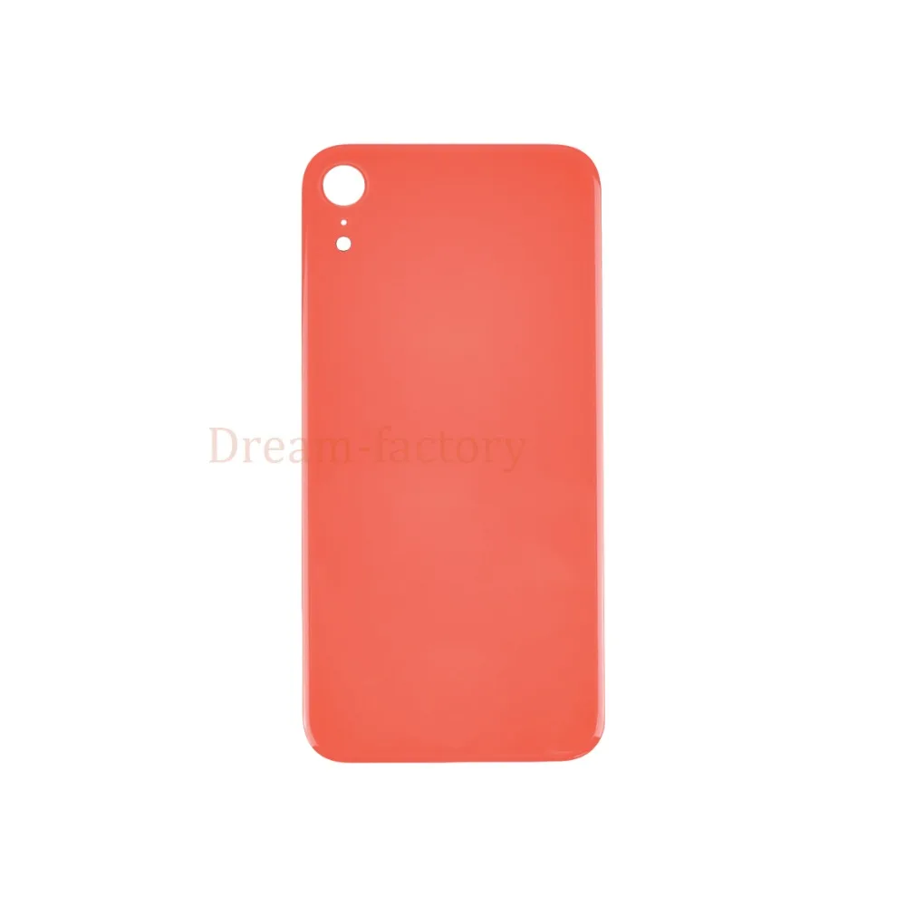 

50pcs/lot DHL For iPhone XR Back Battery Cover Rear Door Glass Housing Replacement +Adhesive Coral Black White Blue Yellow Red