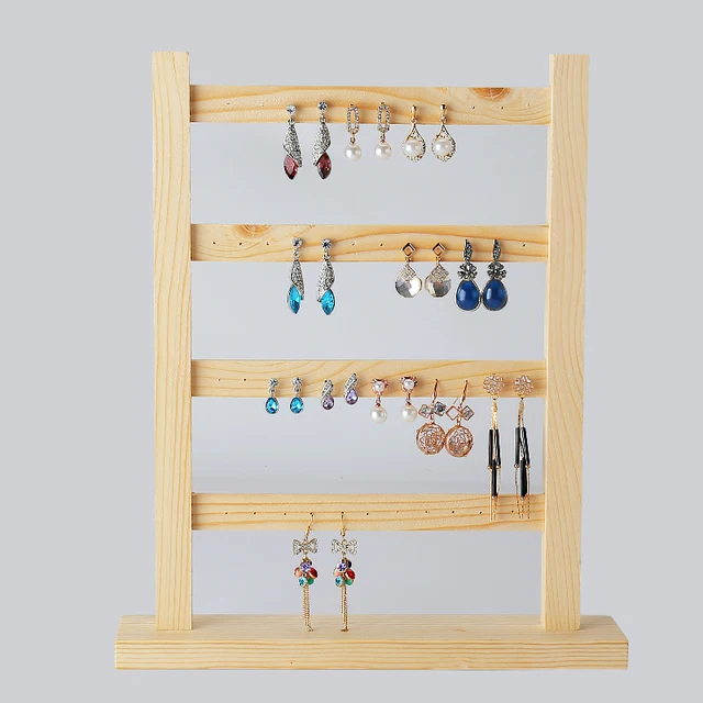 Wood Earrings Display Holder Frame Jewelry Jewellery Stand Wood Earrings Display Holder Frame Jewelry Jewellery Stand