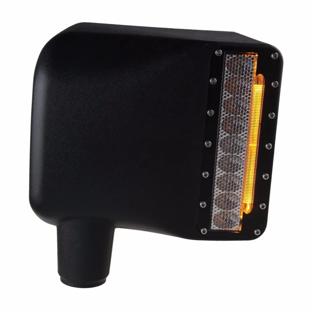 Marloo белый светодиодный светильник с прозрачными линзами, боковой светильник, боковое зеркало заднего вида, корпус с желтым сигналом поворота, светильник s для Jeep Wrangler JK JKU