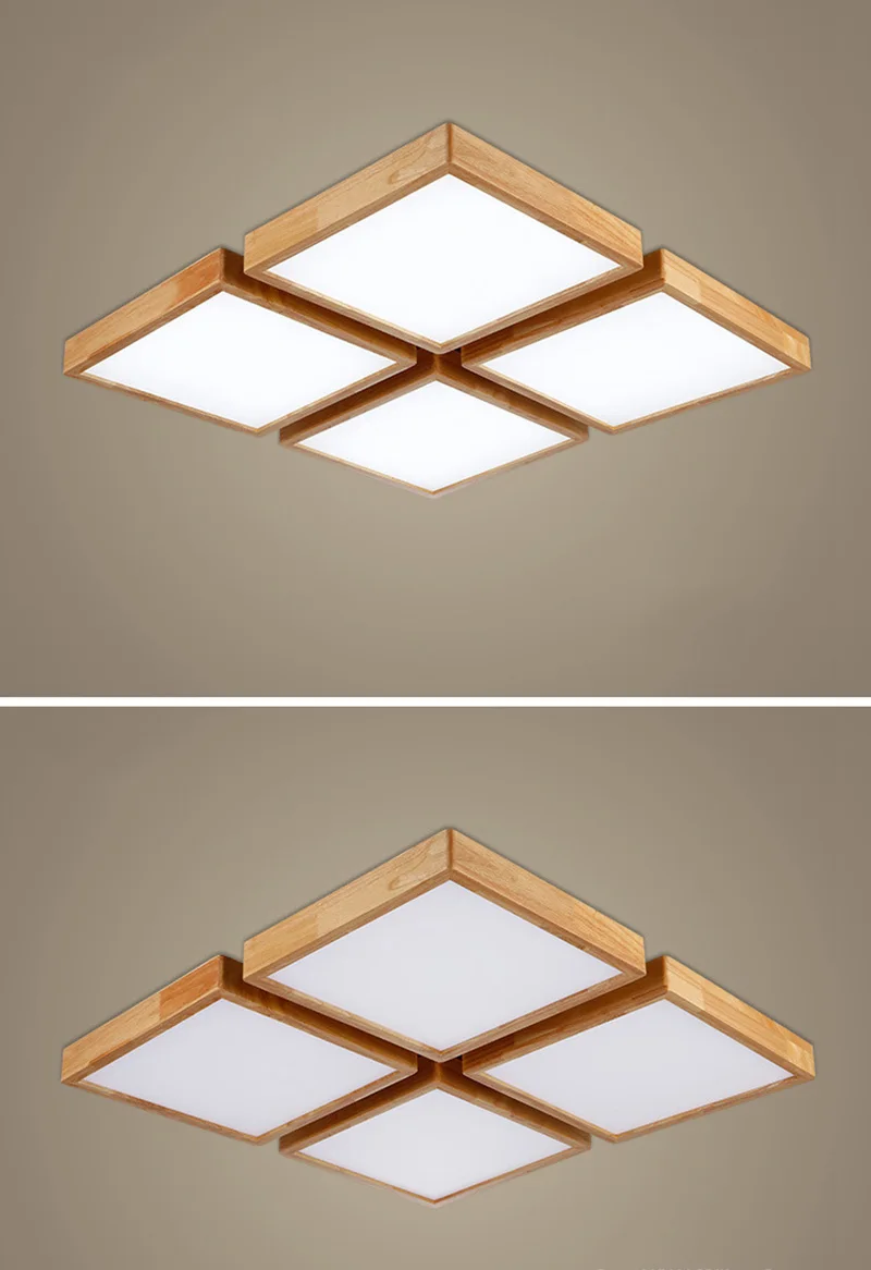 Simple Wooden Ceiling Lights Japan Style Warm Bedroom Living Room Cafe Home Lighting Ceiling Lighting Solid Wood Ceiling Lamp 220V (9)