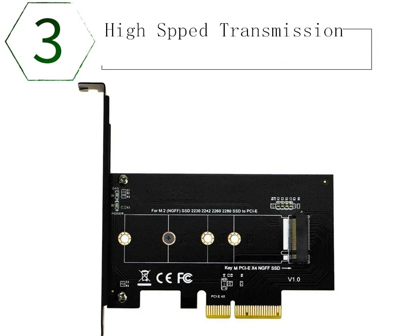 PCI Express E 3.0 X4 на M.2 для NGFF M слот ключей адаптер карта M2 Для Nvme PCIE SSD переходная