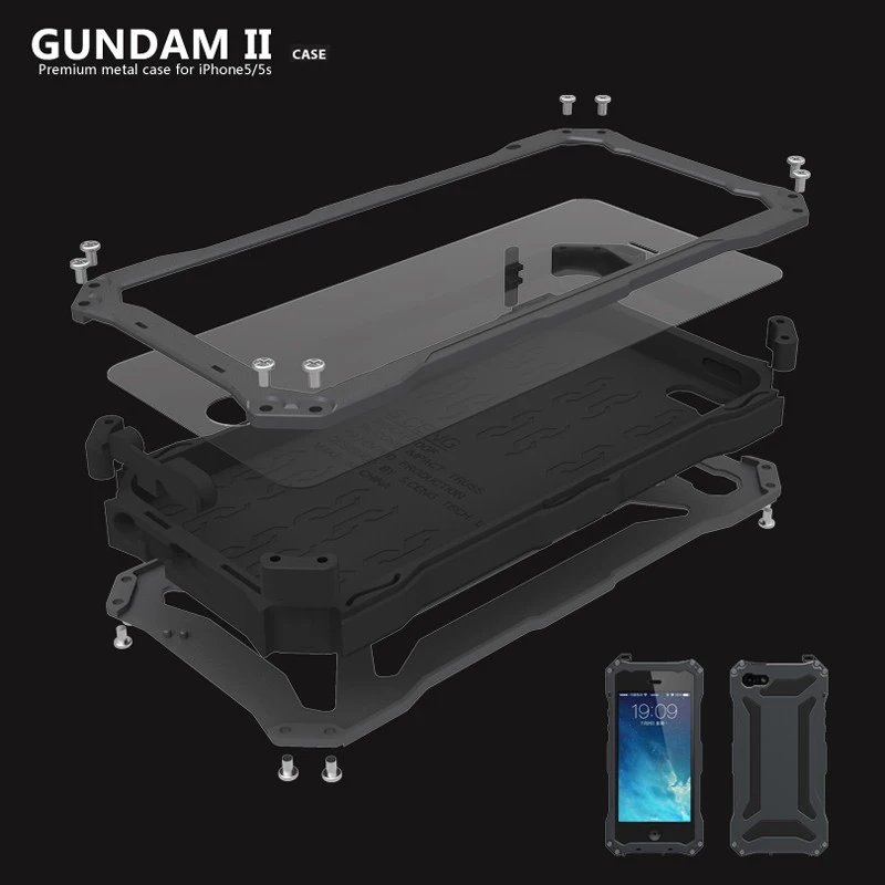 bilder für Luxus 5c Wasser/Dirt/Shock Proof Gorilla Glas Metall Aluminium Fall-abdeckung Für Apple iPhone 5c Wasserdicht Stoßfest Shell bilder für Luxus 5c Wasser/Dirt/Shock Proof Gorilla Glas Metall Aluminium Fall-abdeckung Für Apple iPhone 5c Wasserdicht Stoßfest Shell