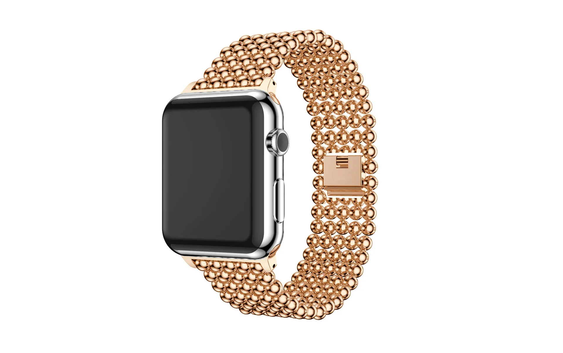 Ремешок для Apple Watch 38 мм 40 мм 42 мм 44 мм модный стиль бусин ремешок из нержавеющей стали для Iwatch 1 2 3 4 ремешок для часов браслет ремень