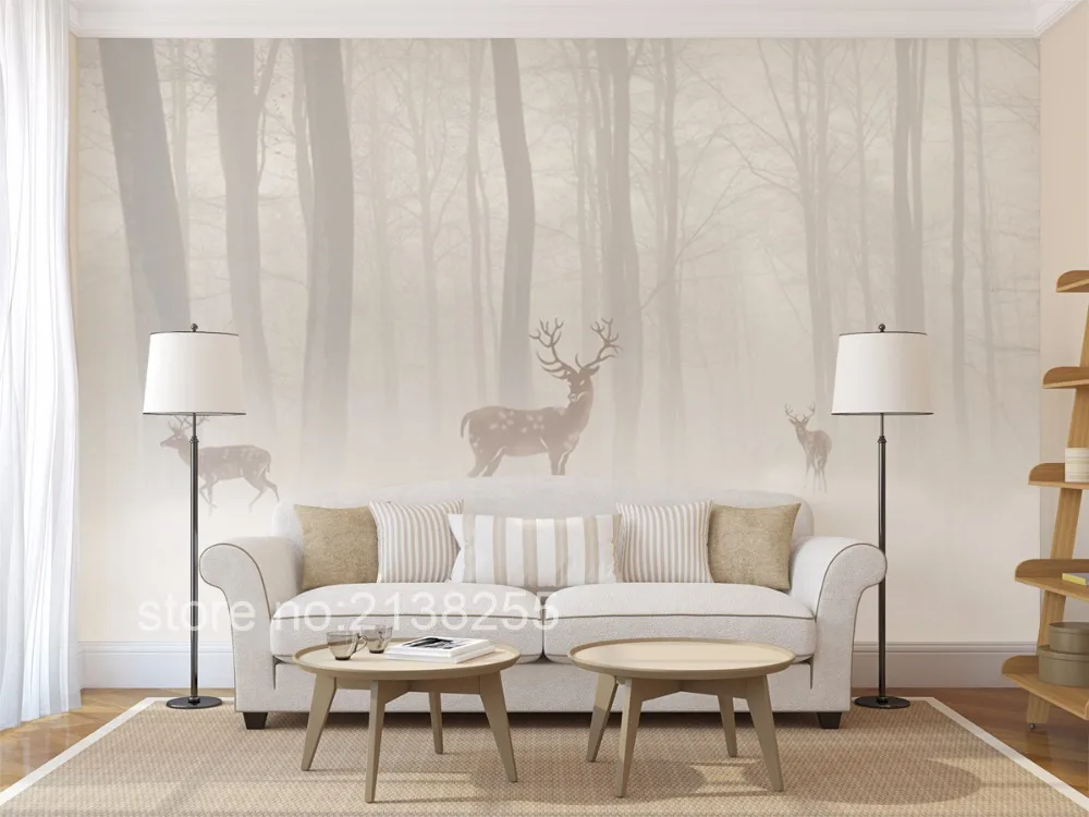На заказ 3d настенные фрески обои для гостиной для спальни, дома Декор 3d фото обои природа текстурированные свежие текстильные обои