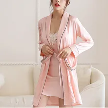 SAGACE комплект из 2 предметов для сна, женская сексуальная ночная рубашка на бретельках, шелковое кружевное ночное белье, ночное белье, комплект нижнего белья APR16