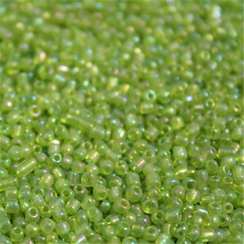 1000pcs Apple Green AB Glass Seed Beads, 2mm Glass Spacer Beads Free Shipping M23in Beads from