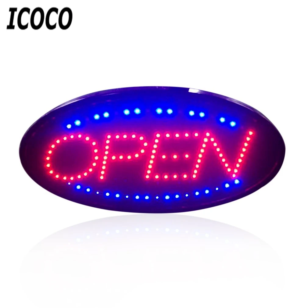 ICOCO LED Open Sign Advertising Light Bright Animated Motion Runing