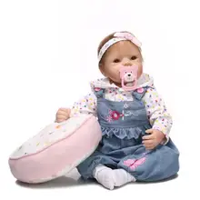 55CM /22 Inch Silicone Reborn Baby Doll Toy Lifelike Simulation Real Touch Newborn Girl Babies Child Birthday Gift Bebe Bonecas