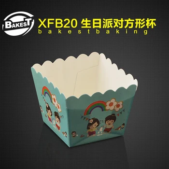 

BAKEST 100pcs per lot DIY Small Square Baking Muffin Cake Baking Paper Cup
