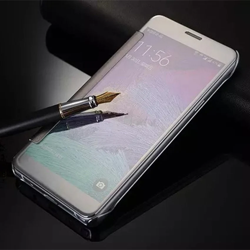Роскошный зеркальный флип чехол для samsung Galaxy Note 5 Note5 SM N920 N9200 N920T N920F противоударный