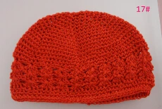 10 шт., приблизительно размер 12,5 см* 16,0 см, разные цвета, размер для малышей, шапка куфи вязаная крючком, вязаная шапочка - Цвет: Red