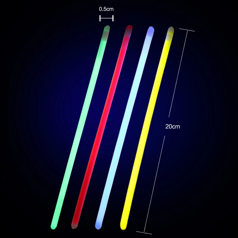 50pcs 8inch Mix Color Glow Stick Safe Light Stick Necklace Bracelets Fluorescent for Event Festive Party Supplies Concert Decor (1)
