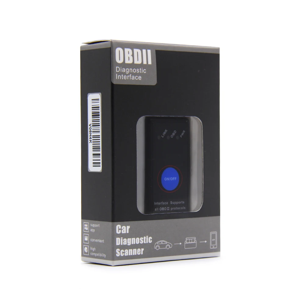 2017 Новый Супер Мини ELM327 V1.5 Bluetooth 4 0 с выключателем питания ODB2 ODBII CAN BUS