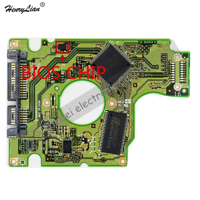 HDD PCB для/логическая плата/номер платы: 220 0A52018 01 микросхема основного контроллера: 0A50489/наклейки: 0A52020