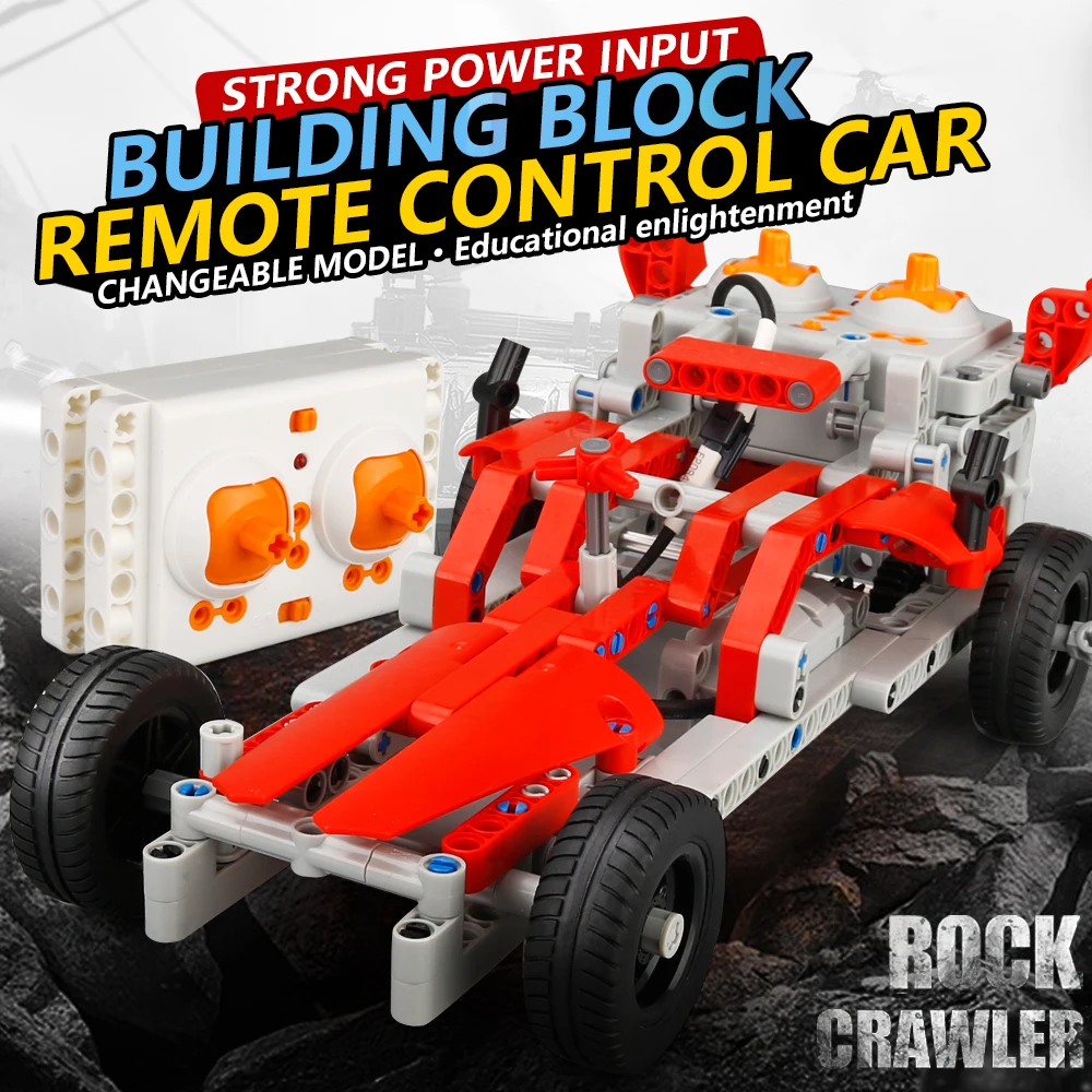 

NEW DIY building blocks rc car 2017A-28 1:16 2.4g remote control car brain game radio control rock crawler for kid birthday gift