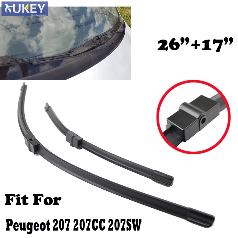 Xukey Windscreen Wiper Blades For Peugeot 207 CC SW 26"&17" 2006 2007