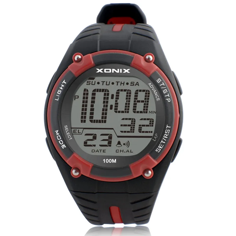 Топ мужские спортивные часы водонепроницаемые 100 м для отдыха на открытом воздухе многофункциональные цифровые часы для плавания и дайвинга светодиодный наручные часы Montre Homme