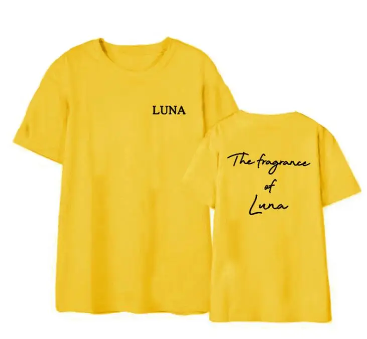 

New arrival kpop fx luna concert The fragrance of Luna same printing t shirt unisex k-pop o neck short sleeve t-shirt for summer