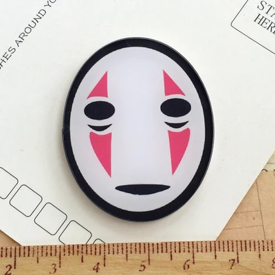 Anime  Spirited Away Faceless Men Cosplay Acrylic Badges No Face Brooch Pin Backpack Clothes Cute Decoration Brooches (12)