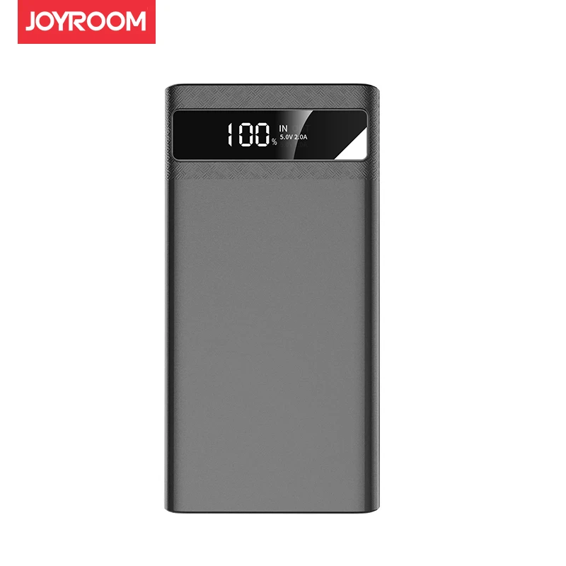 Joyroom 2.1A Быстрая быстрая зарядка светодиодный блок питания 10000 мАч двойной USB lcd Внешний аккумулятор зарядное устройство для мобильных телефонов планшеты - Цвет: Серый