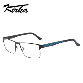 

Kirka Gentlemen Fashion Eye Glasses Male Back and White Full Rimmed Optical Glasses Frame