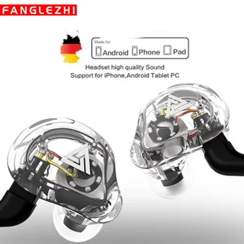 

New VK1 In-Ear Sports earphone HIFI hanging ear running coaxial 4 unit subwoofer mobile music with wheat headset