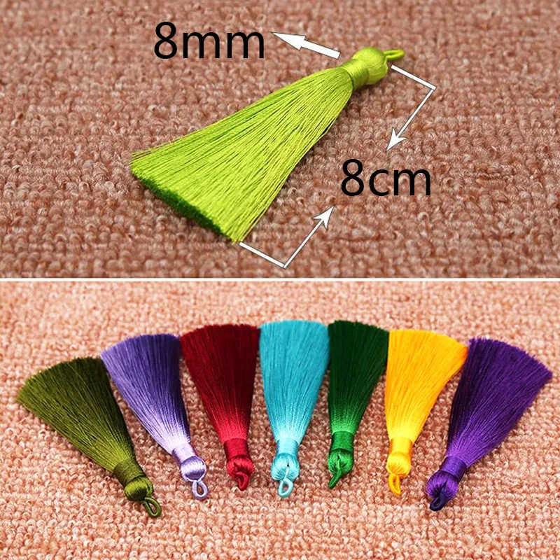 LNRRABC 25 Colors Graceful 2018 New 1PC/1Pair Unique Silk Tassel Jewelry Accessories Hot Sale Unique Handmade Jewelry Findings
