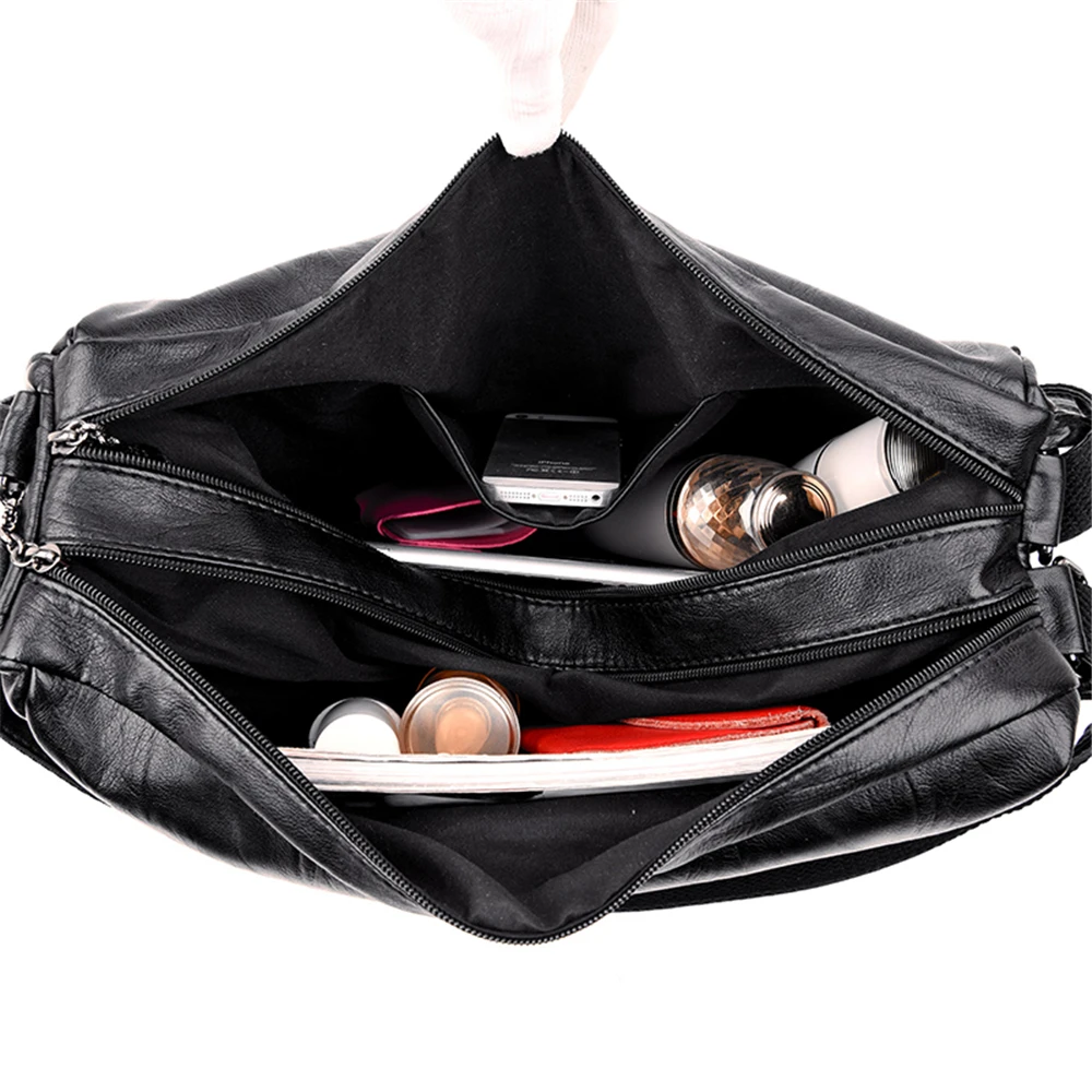 3-en-1 Mochila multifunción las mujeres Mochila bolso de cuero de la Escuela para niñas Mochila de moda 2019 nueva viaje de vuelta paquete Sac principal