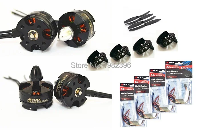 4 x 12A ESC BLHeli/SimonK + бесщеточный двигатель 4x2204 2300KV 2 Пары 5030 Para QAV200 210 250 280
