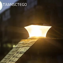 Солнечный свет светодиодный столб крышка забор яркое Наружное освещение движения настенный светильник для сада Вилла украшение фонарь сад Солнечный свет