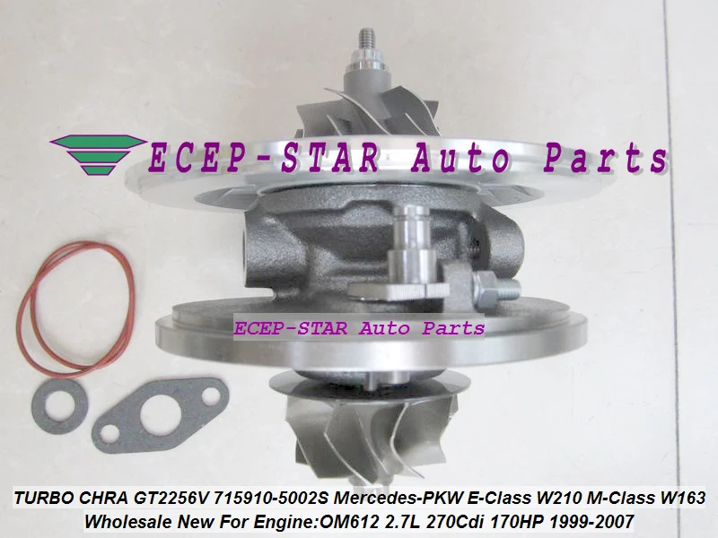 TURBO Cartridge CHRA GT2256V 715910 715910-5002S Turbocharger For Mercedes E-Class 270 CDI W210;M-Class W163 1999-07 OM612 2.7L (3)
