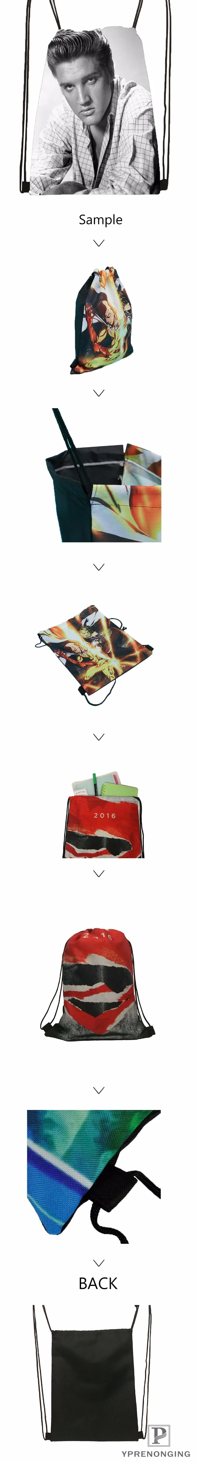 Пользовательские Бэтмен-логотип-походная сумка на шнурке для мужчин и женщин милый рюкзак дети ранец(черная спина) 31x40 см#20180611-03-159