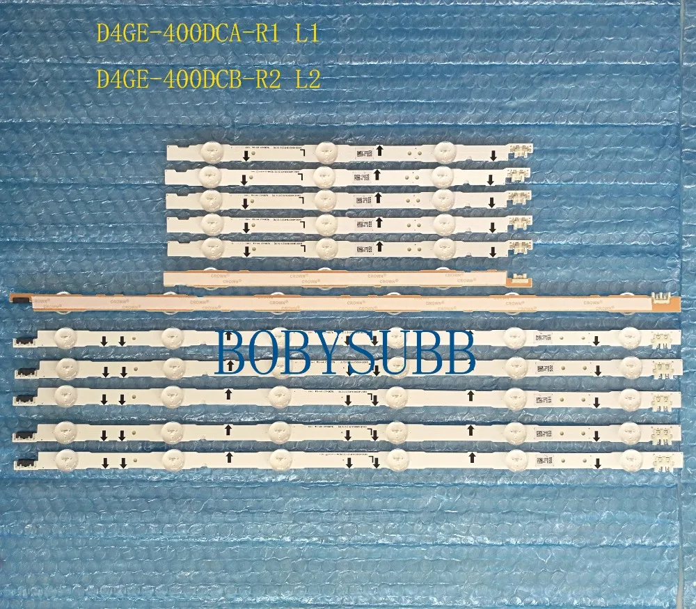 12PCS/SET 9leds LED Strip D4GE 400DCA R1 L1 D4GE 400DCB R2 L2 ...