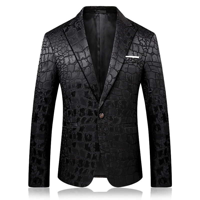 autumn black long sleeved men suit jacket Asian size S M L XL XXL XXXL